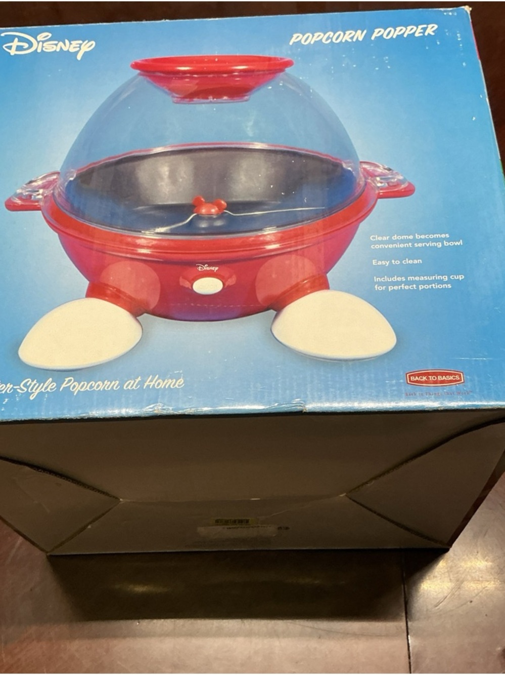 Disney Red Popcorn Popper with Clear Dome